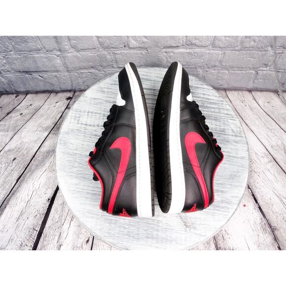 Jordan Air Jordan 1 Low Black/Fire Red-White Men Size 12 Used OG Box - Picture 8 of 16